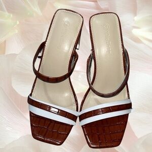 The Drop Avery Tortoise Shell Sandal Heels, NWT, Size 7